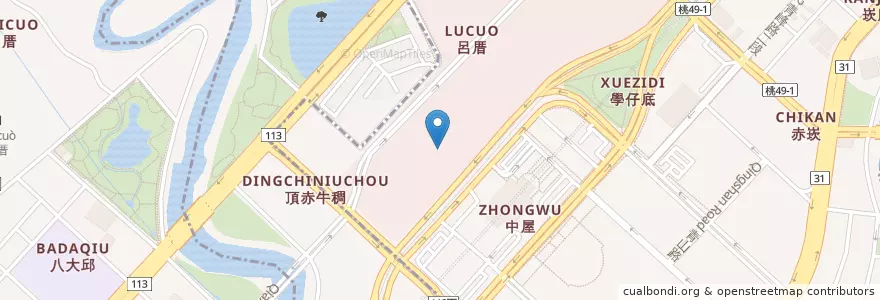 Mapa de ubicacion de 第一廣場噴水池 en Taiwan, 桃園市, 大園區.