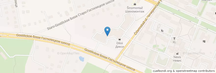 Mapa de ubicacion de Dodo Pizza en Russia, Northwestern Federal District, Leningrad Oblast, Saint Petersburg, Петродворцовый Район, Peterhof.