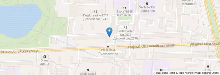 Mapa de ubicacion de МосАптека en Rússia, Distrito Federal Central, Москва, Восточный Административный Округ, Район Гольяново.