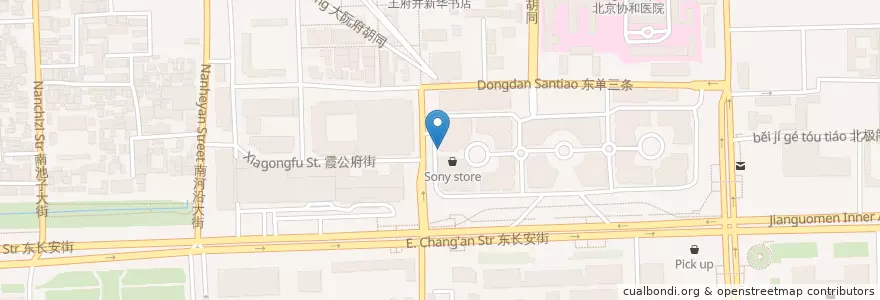 Mapa de ubicacion de Subway en 中国, 北京市, 河北省, 东城区.