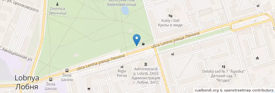 Mapa de ubicacion de Домино’c Пицца en Rusia, Distrito Federal Central, Óblast De Moscú, Городской Округ Лобня.