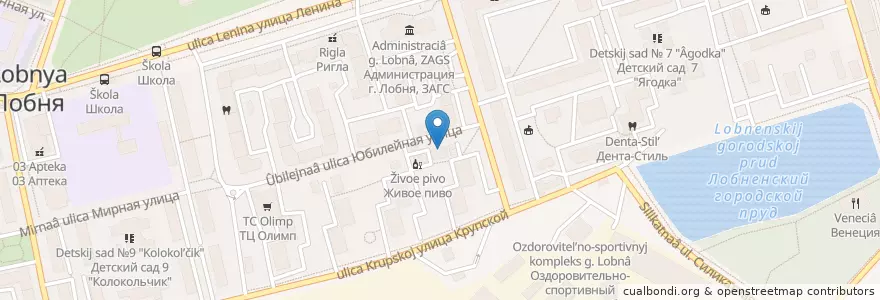 Mapa de ubicacion de Dodo Pizza en Rusia, Центральный Федеральный Округ, Московская Область, Городской Округ Лобня.