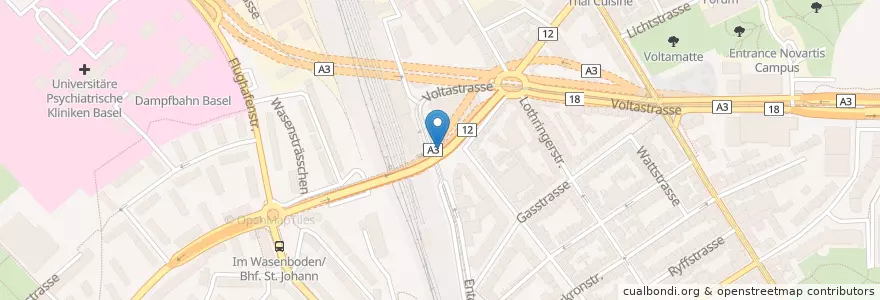 Mapa de ubicacion de Glashaus Take Away Ramadan en Schweiz/Suisse/Svizzera/Svizra, Basel-Stadt, Basel.