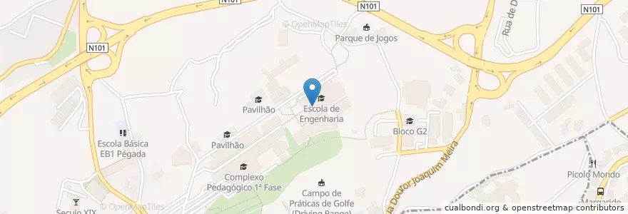 Mapa de ubicacion de Bar de Engenharia II en Portugal, North, Braga, Ave, Guimarães, Azurém.