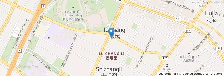 Mapa de ubicacion de Golden Coast Shrimp Restaurant en Taiwan, Taiwan Province, Hsinchu County, Zhubei City.