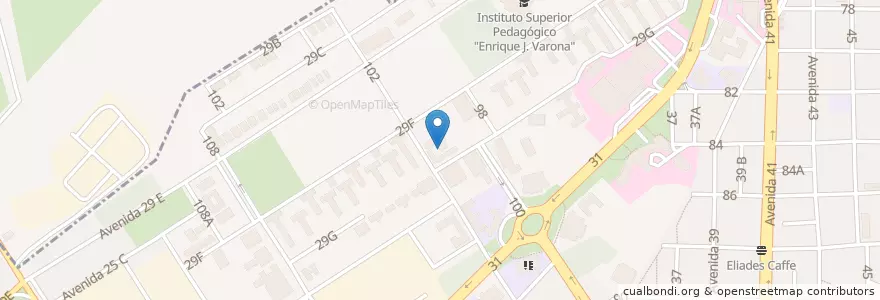 Mapa de ubicacion de ESBU Julio Antonio Mella en كوبا, La Habana, Marianao, Playa.