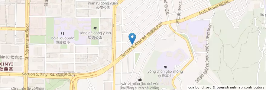 Mapa de ubicacion de 瑞興商業銀行 en Тайвань, Новый Тайбэй, Тайбэй, 信義區.