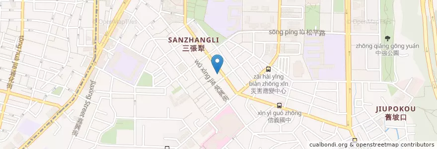 Mapa de ubicacion de 台北富邦商業銀行 en 台湾, 新北市, 台北市, 信義区.