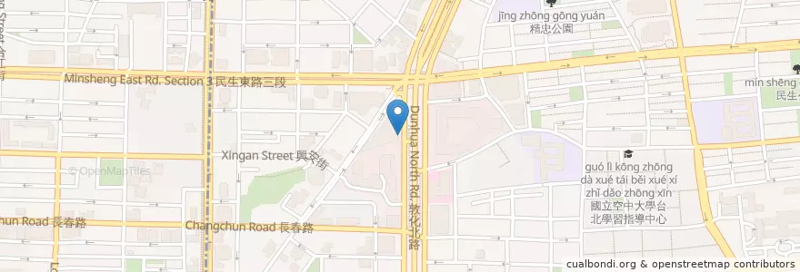 Mapa de ubicacion de 渣打國際商業銀行 en Taiwan, New Taipei, Taipei, Songshan District.