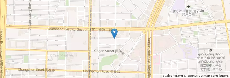 Mapa de ubicacion de 兆豐國際商業銀行 en Taiwan, Nuova Taipei, Taipei, Distretto Di Songshan.