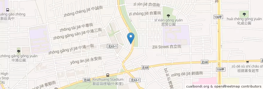 Mapa de ubicacion de 京城商業銀行 en Taiwán, Nuevo Taipéi, 新莊區.
