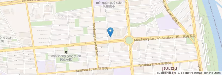 Mapa de ubicacion de 上海商業儲蓄銀行 en 台湾, 新北市, 台北市, 松山区.