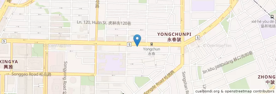 Mapa de ubicacion de 元大商業銀行 en Tayvan, 新北市, Taipei, 信義區.