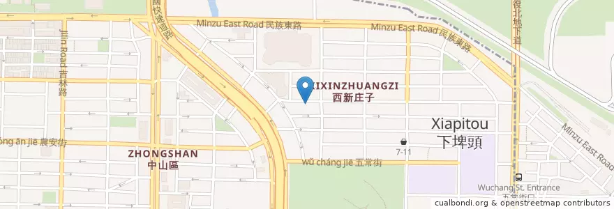 Mapa de ubicacion de 臺灣新光商業銀行 en Taiwan, 新北市, Taipé, 中山區.