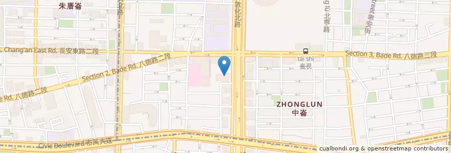 Mapa de ubicacion de 元大商業銀行 en 臺灣, 新北市, 臺北市, 松山區.