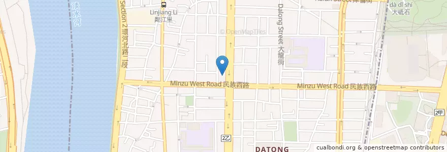 Mapa de ubicacion de 第一商業銀行 en Taiwan, 新北市, Taipei, 大同區.