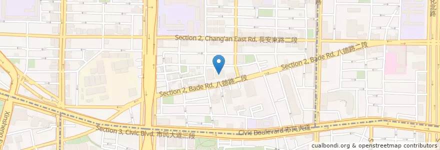 Mapa de ubicacion de 華南商業銀行 en 台湾, 新北市, 台北市, 中山区.