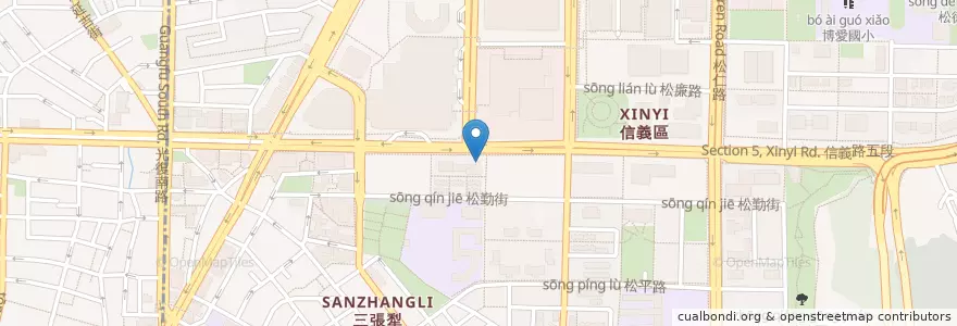 Mapa de ubicacion de 第一商業銀行 en Tayvan, 新北市, Taipei, 信義區.