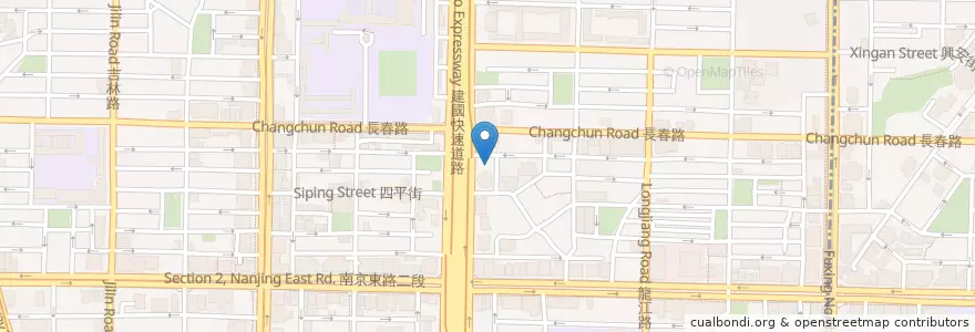 Mapa de ubicacion de 台新國際商業銀行 en Taiwán, Nuevo Taipéi, Taipéi, 中山區.