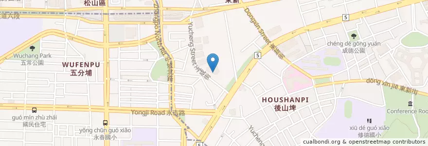 Mapa de ubicacion de 兆豐國際商業銀行 en 타이완, 신베이 시, 타이베이시.