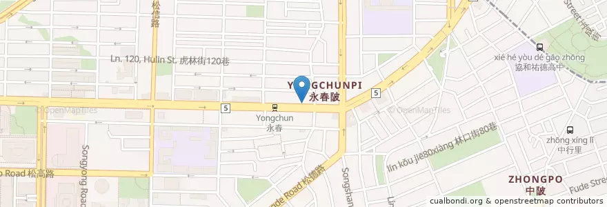 Mapa de ubicacion de 第一商業銀行 en 臺灣, 新北市, 臺北市, 信義區.