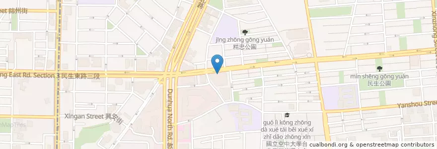 Mapa de ubicacion de 華南商業銀行 en Taiwan, Nuova Taipei, Taipei, Distretto Di Songshan.