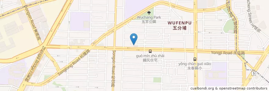 Mapa de ubicacion de 台北富邦商業銀行 en 타이완, 신베이 시, 타이베이시, 신이 구.