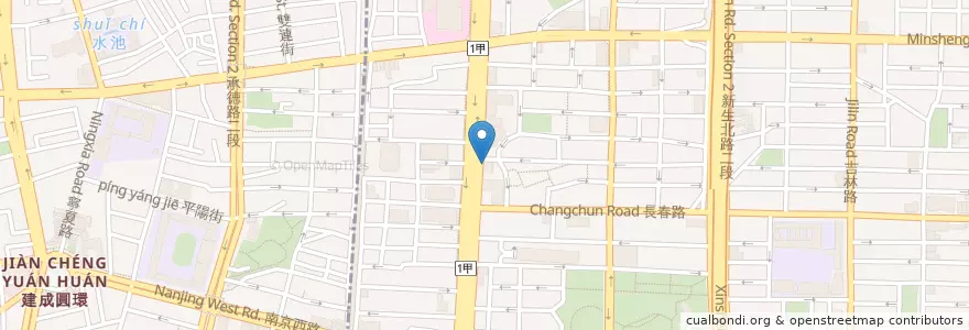 Mapa de ubicacion de 彰化商業銀行 en 타이완, 신베이 시, 타이베이시, 중산 구.