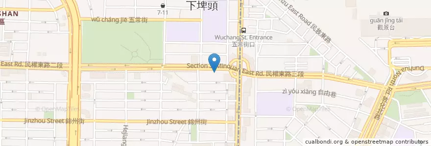 Mapa de ubicacion de 花旗(台灣)商業銀行 en Taiwan, Nuova Taipei, Taipei, Distretto Di Songshan.