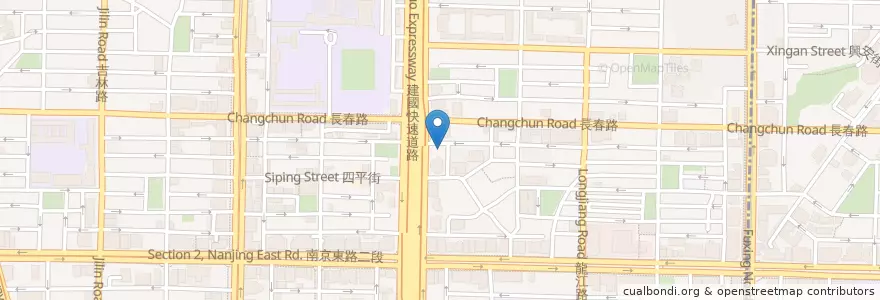 Mapa de ubicacion de 台新國際商業銀行 en Taiwan, Nuova Taipei, Taipei, Distretto Di Zhongshan.
