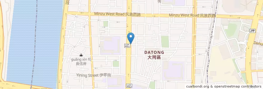 Mapa de ubicacion de 花旗(台灣)商業銀行 en 臺灣, 新北市, 臺北市, 大同區.