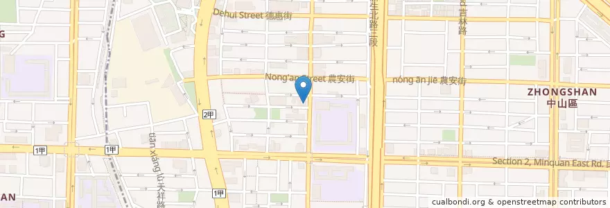 Mapa de ubicacion de 臺灣新光商業銀行 en Taiwan, 新北市, Taipei, 中山區.
