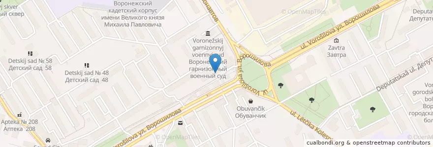 Mapa de ubicacion de Вита экспресс en Rusland, Centraal Federaal District, Oblast Voronezj, Городской Округ Воронеж.