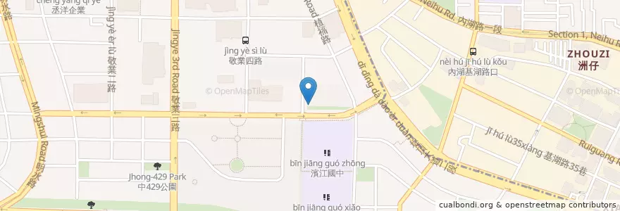 Mapa de ubicacion de 星巴克 en Taïwan, Nouveau Taipei, Taipei, District De Zhongshan, District De Neihu.
