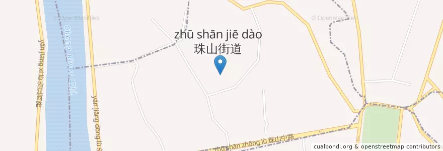 Mapa de ubicacion de 珠山街道 en Cina, Jiangxi, Jingdezhen, 昌江区 (Changjiang), 珠山区, 珠山街道.
