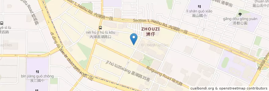 Mapa de ubicacion de 元大商業銀行 en تایوان, 新北市, تایپه, 內湖區.