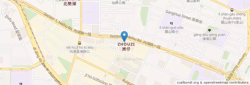 Mapa de ubicacion de 國泰世華商業銀行 en 타이완, 신베이 시, 타이베이시, 네이후 구.