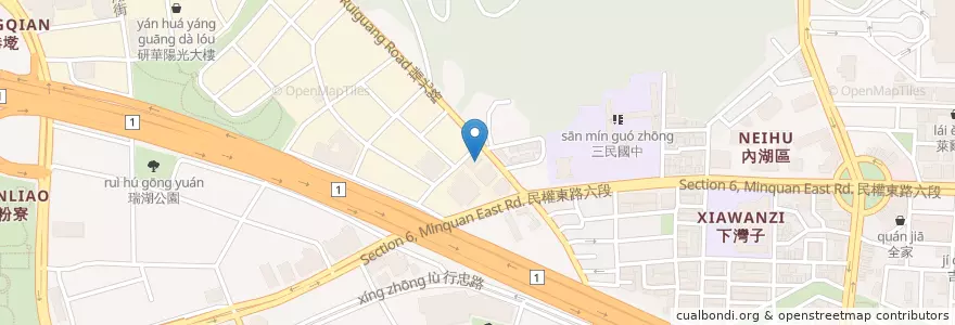 Mapa de ubicacion de 永豐商業銀行 en 台湾, 新北市, 台北市, 内湖区.