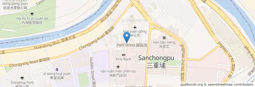 Mapa de ubicacion de 元大商業銀行 en 臺灣, 新北市, 臺北市, 南港區.