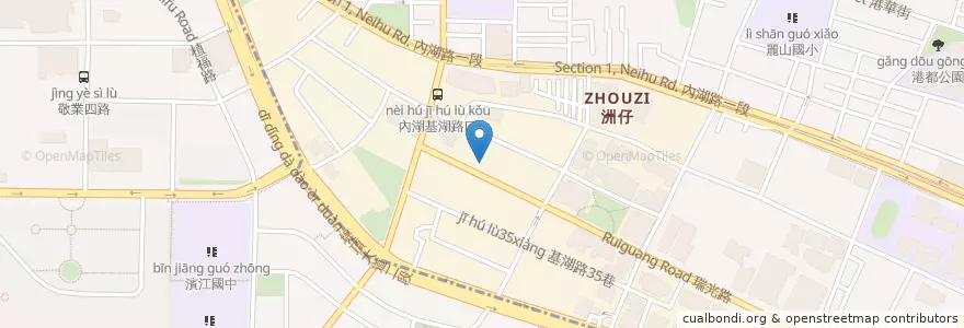 Mapa de ubicacion de 板信商業銀行 en تایوان, 新北市, تایپه, 內湖區.