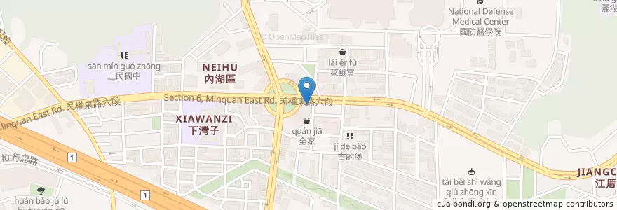 Mapa de ubicacion de 臺灣土地銀行 en Taiwan, 新北市, Taipei, 內湖區.