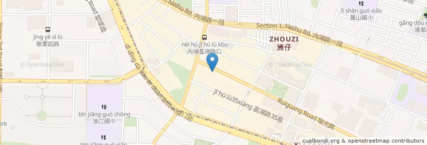 Mapa de ubicacion de 花旗(台灣)商業銀行 en Taiwan, Nuova Taipei, Taipei, Distretto Di Neihu.