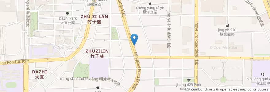 Mapa de ubicacion de 第一商業銀行 en Tayvan, 新北市, Taipei, 中山區.
