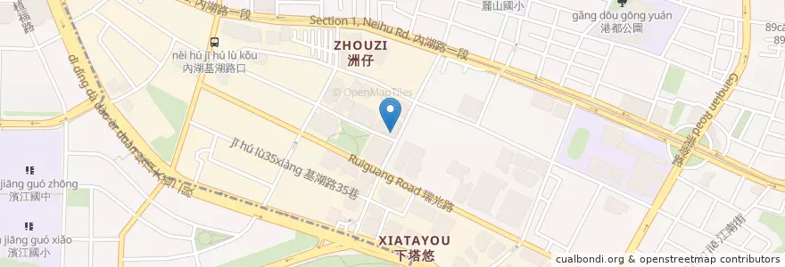Mapa de ubicacion de 彰化商業銀行 en Тайвань, Новый Тайбэй, Тайбэй, Нэйху.
