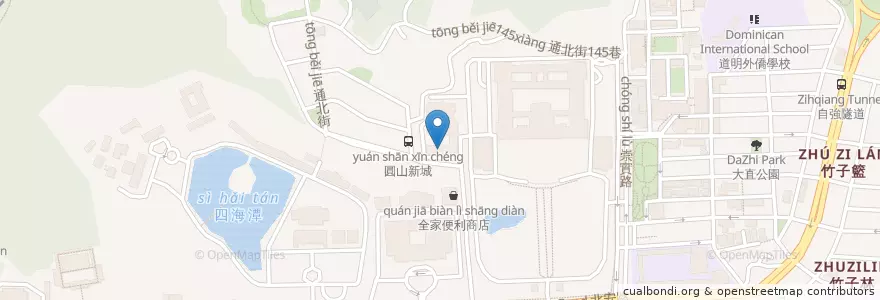 Mapa de ubicacion de 合作金庫商業銀行 en 台湾, 新北市, 台北市, 中山区.
