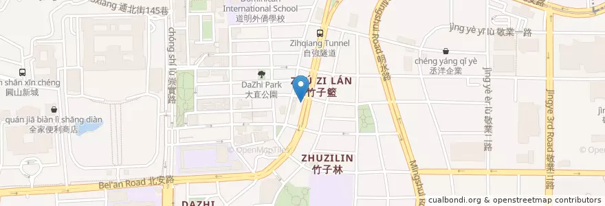 Mapa de ubicacion de 彰化商業銀行 en Taiwan, Neu-Taipeh, Taipeh, Zhongshan.