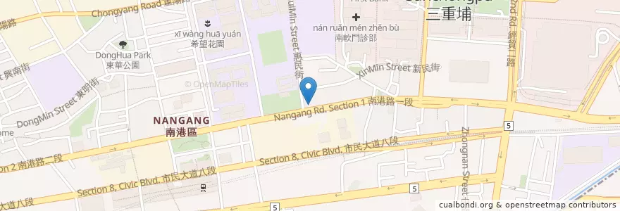 Mapa de ubicacion de 國泰世華商業銀行 en 臺灣, 新北市, 臺北市, 南港區.
