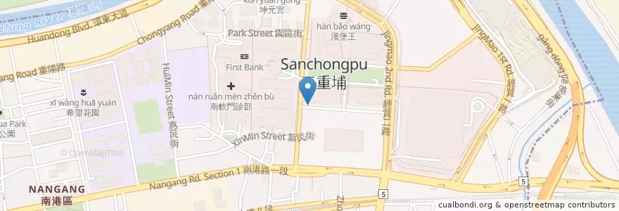 Mapa de ubicacion de 台新國際商業銀行 en 臺灣, 新北市, 臺北市, 南港區.