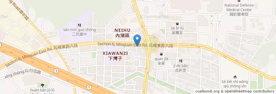 Mapa de ubicacion de 臺灣中小企業銀行 en Taiwan, 新北市, Taipei, 內湖區.