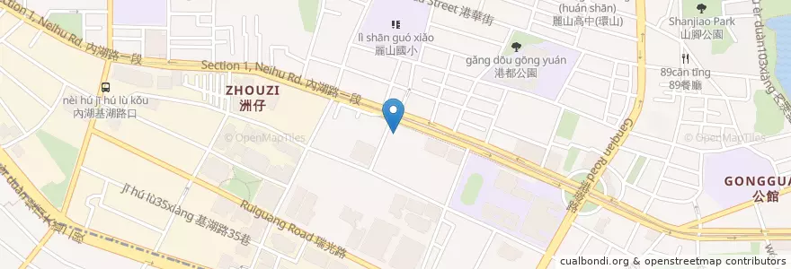 Mapa de ubicacion de 第一商業銀行 en تایوان, 新北市, تایپه, 內湖區.